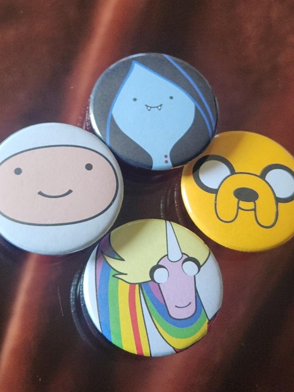 Adventure Time Pinback Badge Button Set.